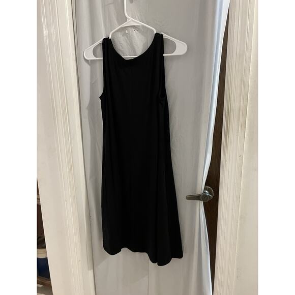 Garnet Hill Black Button Front Jersey Knit Tank Dress Sz Xs - Picture 7 of 7